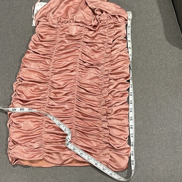 Free People Dark Blush Pink Ruched Sleeveless Dress - Picture 13 of 16